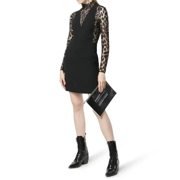chinese dress ladies Givenchy 80s Lace Mesh Ruffle Cocktail Dress  Recess